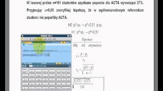 Test dla jednej proporcji [upl. by Leamiba]