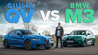 Alfa Romeo Giulia Quadrifoglio vs BMW M3  Who makes the better performance car [upl. by Lolita476]