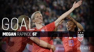 WNT vs Australia Megan Rapinoe Goal  April 4 2019 [upl. by Arretak]