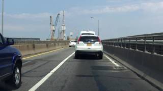 Old Goethals Bridge westbound Early 2016 Construction Update [upl. by Corie]