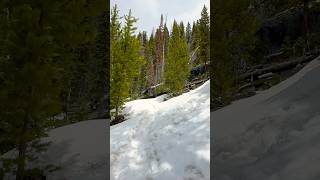 Hiking in Deep Snow Rocky Mountain National Park Wilderness 🏔️🌲🇺🇸 hiking colorado [upl. by Devol541]