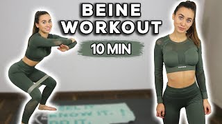 Schöne straffe Beine ohne Springen  10 Min Homeworkout mit Theraband [upl. by Geis]