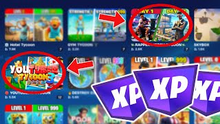 BEST FORTNITE TYCOON MAPS FOR XP Xp Tycoon Map Codes [upl. by Bolt]