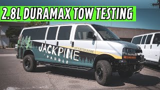 Chevy Express 28L Duramax Tow Test  How Will It Tow [upl. by Mosier]