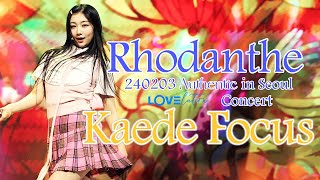 4K240203 tripleS 카에데 Kaede かえで Rhodanthe Authentic In Seoul LOVElution 트리플에스 러블루션 직캠 [upl. by Shulock]