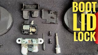 BOOT LID LOCK  TRUNK LATCH REPAIR  HOW TO  VW [upl. by Ihpen156]