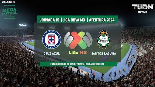 Cruz Azul vs Santos  Jornada 15 LIGA BBVA MX  APERTURA 2024  FIFA [upl. by Ariadne]