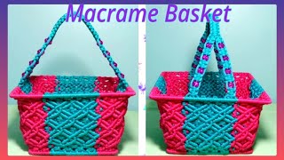 How to make macrame temple basket New [upl. by Adyahs]