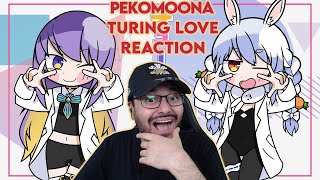 【PEKOMOONA】MOONA FT PEKORA  TURING LOVE チューリングラブ HOLOLIVE REACTION [upl. by Nortyad]