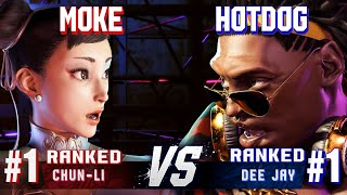 SF6 ▰ MOKE 1 Ranked ChunLi vs HOTDOG 1 Ranked Dee Jay ▰ High Level Gameplay [upl. by Ranique]