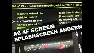 Audi A6 4F StartscreenSplashscreen ändern [upl. by Yanahc562]