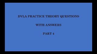 DVLA PRACTICE THEORY QUESTIONS WITH ANSWERS PART 4 dvla ghana africa roadsigns trafficsignals [upl. by Leahplar]