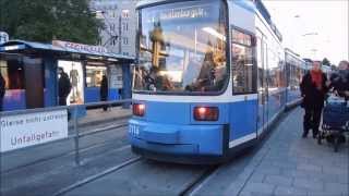 Straßenbahn München Station Sendlinger TorFULL HD [upl. by Noyar944]