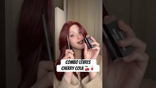 Combo Lèvres Cherry Cola🍒🥤grungemakeup lipcombo cooltone cbeauty lipcombotutorial 90smakeup [upl. by Sorcim]