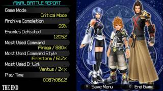 Kingdom Hearts BBS  Ending Credits Reup [upl. by Meelak]