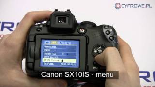 canon sx10 menu [upl. by Nilyam]