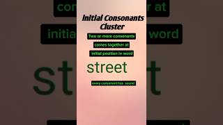 Initial Consonants ClusterExample of initial Consonants Cluster shortfeed shortviral shorts [upl. by Kcirddes]