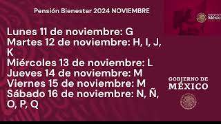 Calendario de Pago de Pensión Bienestar Fecha en Noviembre 2024 [upl. by Oirom]