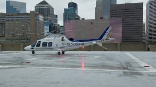 North Memorial Aircare N91NM Departing from Hennepin County Medical Center HCMC Helipad [upl. by Greerson347]