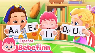 A E I O U🎶 Las Vocales en Inglés  EP90  Canciones Infantiles  Bebefinn en español [upl. by Ennaeilsel]