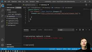 Nightwatchjs Tutorial The element API [upl. by Elahcim]