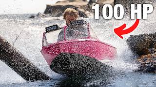 Worlds Smallest Jet Boat VS Rough Water [upl. by Aneleiram]