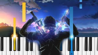 Swordland  Sword Art Online Main Theme  Piano Tutorial [upl. by Korfonta]