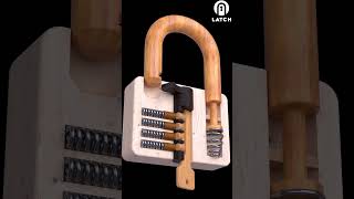 Wooden Padlock Section  How padlocks work 3D Animation  Clip 72 padlock doorlock [upl. by Ofelia804]