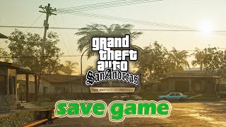 GTA San Andreas Definitive Edition SAVE GAME 100 [upl. by Nnylsaj]