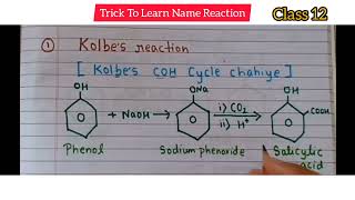 Trick to learn kolbes Reaction [upl. by Drusus]