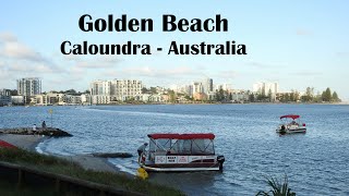 Golden Beach on a cloudy day  Caloundra Queensland Australia  Walking Tour with Ambient Sounds [upl. by Nyliahs]