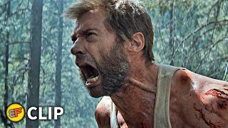 Wolverines Berserker Rage  Forest Fight Scene  Logan 2017 Movie Clip HD 4K [upl. by Matteo879]