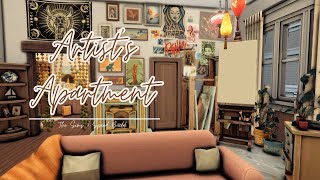 ARTISTS APARTMENT  The Sims 4 Speed Build [upl. by Neitsabes]