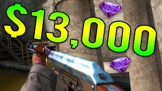 MY BIGGEST TRADE EVER 13000 1 Blue Gem amp Rarest Spectrum Knife CSGOGem Gambling [upl. by Eikram873]