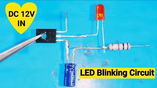 LED Blinking Circuit  Using BD139 Transistor NPN Lighting Tips [upl. by Lenoil]