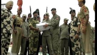 India Pakistan border guards exchange Eid sweets [upl. by Enilaf]