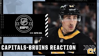 CapitalsBruins Reaction Brad Marchand leaves with injury  ESPN NHL [upl. by Ailuy]