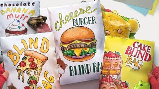 FOOD 🍕🍔🍩🍰 Paper Blind Bag Compilation [upl. by Dronel]