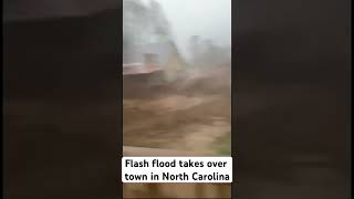 Flash flood takes over town in North Carolina as part of the aftermath of hurricane Helene￼ [upl. by Nivre435]