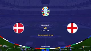 UEFA EURO 2024 Dinamarca vs Inglaterra Grupo C SIMULACIÓN PES2021 4K [upl. by Ymled152]