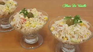 Salade de riz en verrinesRice salad  سلطة الارز [upl. by Lesko]