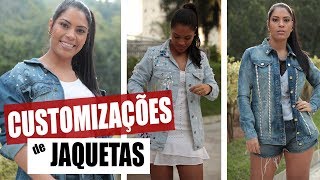 💡 DIY 3 IDEIAS DE CUSTOMIZAÇÃO DE JAQUETA JEANS [upl. by Derril]