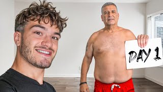 I Challenged My Fat Dad To a 60 Day Body Transformation [upl. by Enneira]