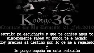 MI ESPOSA LA ESTROFA El Kodigo36 FTRokoCon Letra [upl. by Atsok]