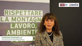 DORIANA PAVANELLO a quotRispettare la Montagna Lavoro Ambiente Futuroquot [upl. by Mij]