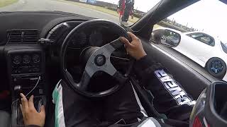 Nissan Skyline R32 GTR VS Mazda RX7 Roll Race POV [upl. by Sillig]