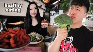 Eating Healthy Food for a Day ft Sad Chonny amp Dalena [upl. by Horst]