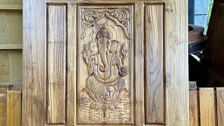 Latest Top Best Teak Wood Ganesh Maindoor Design ideas for home  God Wooddoor designs [upl. by Blaine]