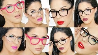 MAKEUP FOR GLASSES  HOW TO STYLE MAKEUP WITH DIFFERENT FRAMES [upl. by Marguerie526]