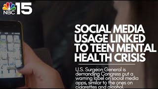 Social media usage linked to mental health crisis in teens  NBC 15 WPMI [upl. by Ttennej840]